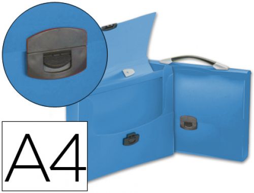 Pasta porta documentos liderpapel polipropileno din a4 azul transparente com asa , Beautone , 32861 , 4710581346225